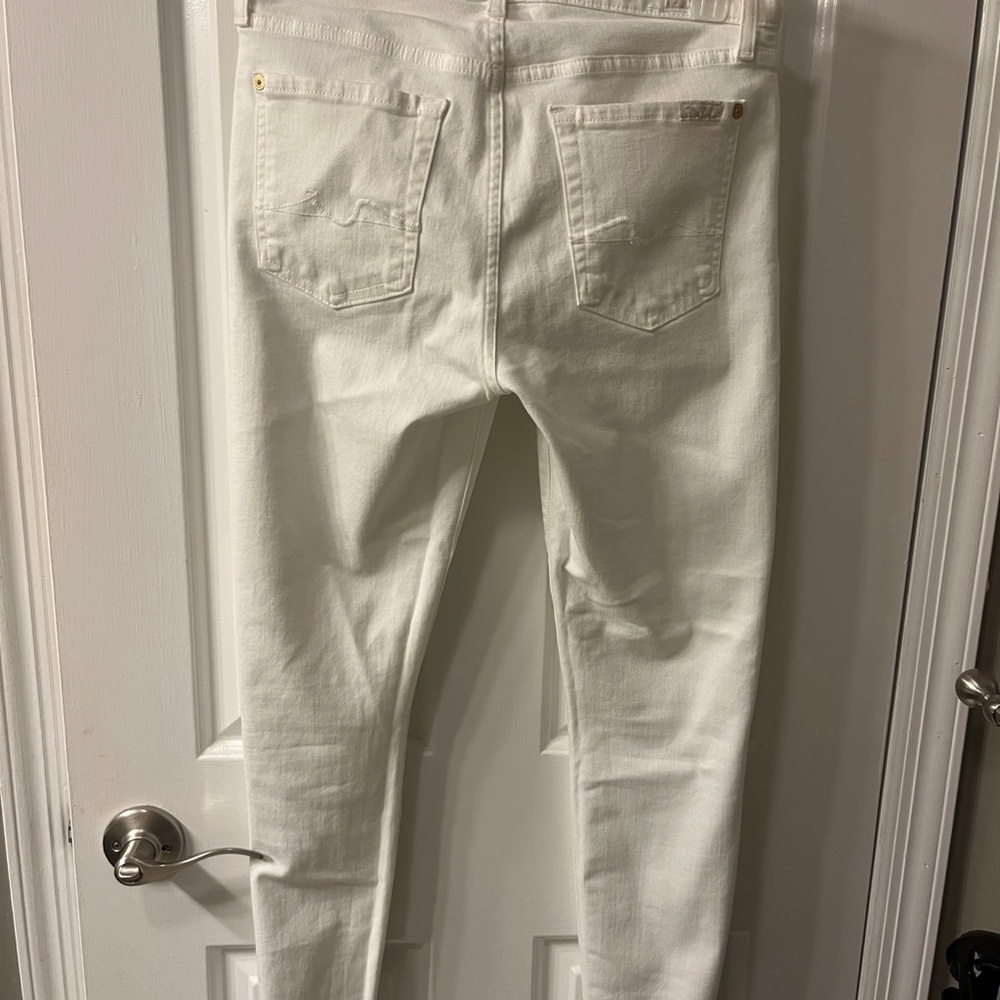 7 For All Mankind white Denim Pants